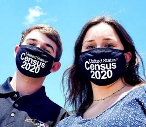 Love (right). Census 2020 promotion