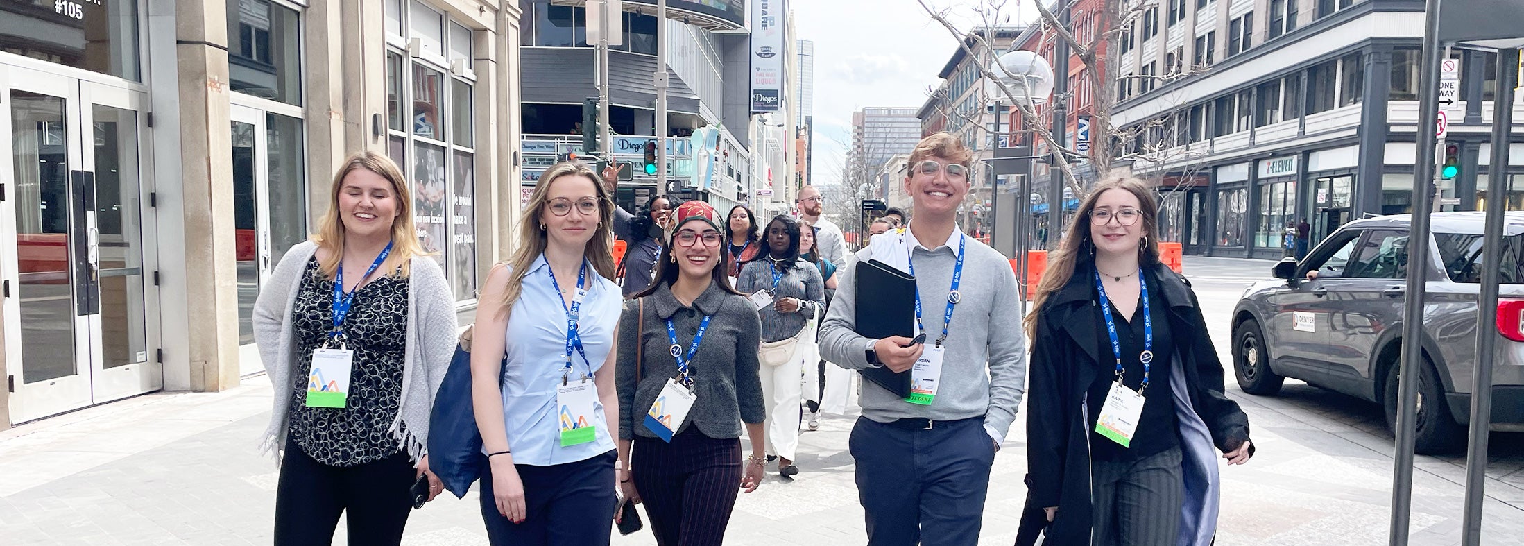 Students walking in Denver, CO