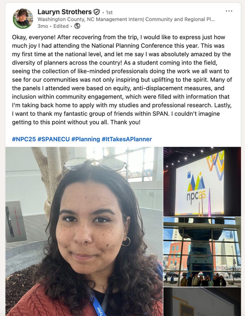 Lauryn Strothers's LinkedIn post